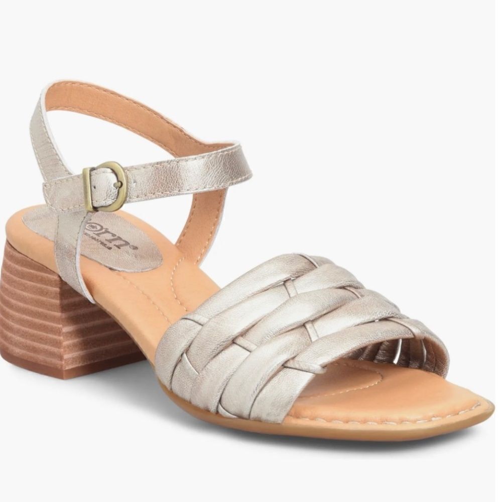 Børn Shonie Ankle Strap Sandal Light Gold Metallic Size 9 NEW